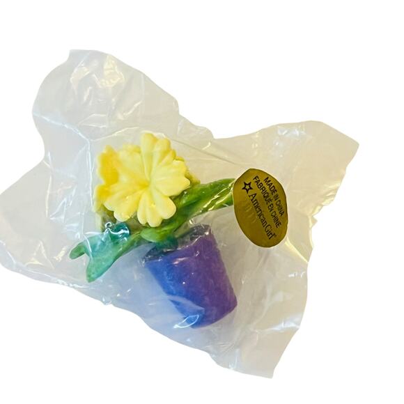 American Girl Garden FLOWERS Yellow Pansy Flower Plant Doll Table Accessory - Picture 4 of 9